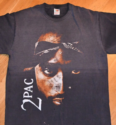 1990's TUPAC SHAKUR* vtg rap hip hop concert tee shirt (L 1990's TUPAC SHAKUR* vtg rap hip hop concert tee shirt (L