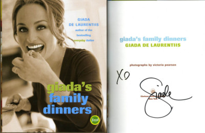 Giada De Laurentiis SIGNED AUTOGRAPHED Giada's Family Dinners HC 1st Ed 1st Pr