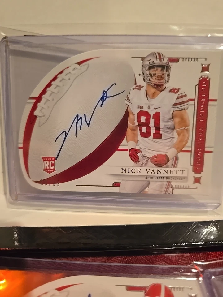 National Treasures Collegiate 39/99 2016 Nick Vannett novato automático + tarjetas de bonificación Foto 2 de 4