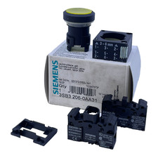 Siemens 3SB3206-0AA31 Illuminated Print Button Yellow 125V 2.5W