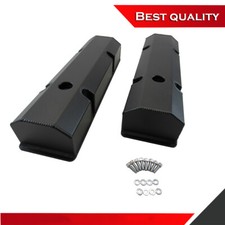 Suit 58-86 Small Block Chevy Sbc 350 Fabricated Tall Valve Covers Black Coated