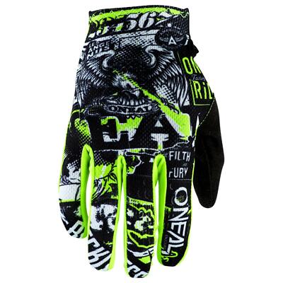 O'Neal Matrix Kinder Handschuhe Attack Neon Gelb MX MTB DH Motocross Enduro