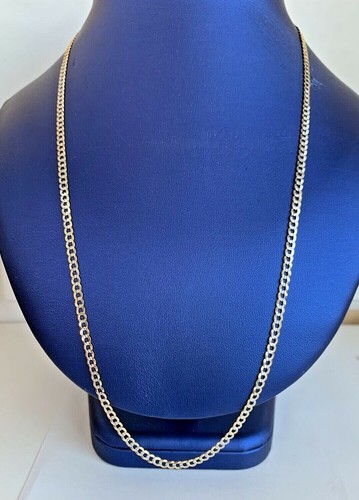 10k Italy Gold 3mm cuban link chain 24 