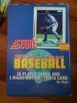 1989 Score Series Major League Baseball Cards Rare 4 Packs of Baseball  Cards | eBay