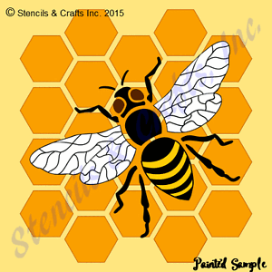 bee stencil honeycomb wings wing stencils template templates pattern template bee