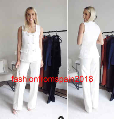 Pantalon Zara Woman Taille S - Bleu - Neuf Sans Étiquettes - 100% Coton