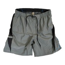 Vintage Nike Swim Trunk Shorts Size Large Gray Blue Y2K Surf