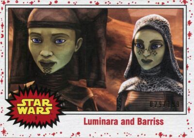 Star Wars Die letzten Jedi weiße Basiskarte [199] #9 Luminara und Barriss