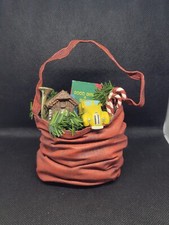 Santa Claus' Red Present Bag Accessory - Vintage - 5in Height