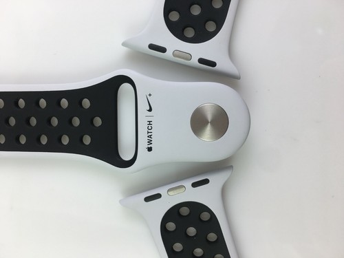 Oryginalny zegarek Apple Watch Nike Sport Band 40MM 38MM 41MM NOWY 42MM Czysta platyna/Czarny - Zdjęcie 6 z 16