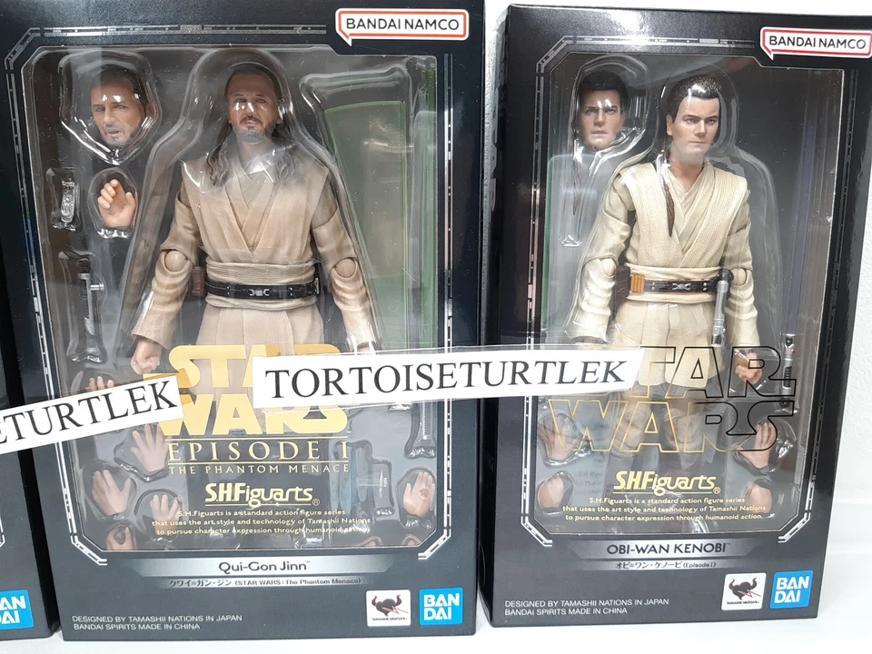 Conjunto S.H.Figuarts Qui-Gon Jinn Obi Wan Kenobi Darth Maul STAR WARS Phantom Menace - Imagem 3 de 4