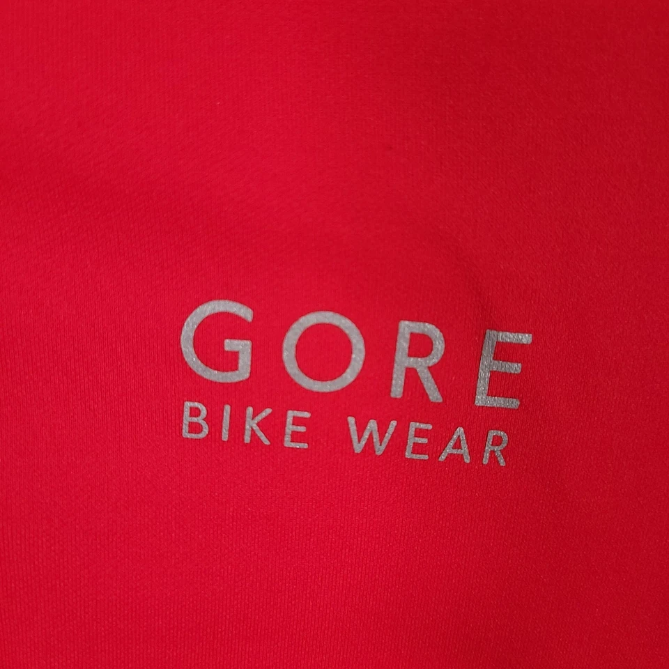 Gore Bike Wear Full Zip Cycling Jersey Men's Large Black Red Short Sleeve Shirt - Image 3 of 4