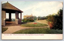 Portland ME Maine General Hospital Western Promenade UDB Postcard C1901 G12