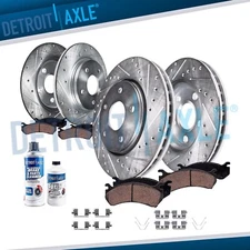 10pc Front Rear Drilled Brake Rotors and Brake Pads for 2013 - 2017 Honda Accord