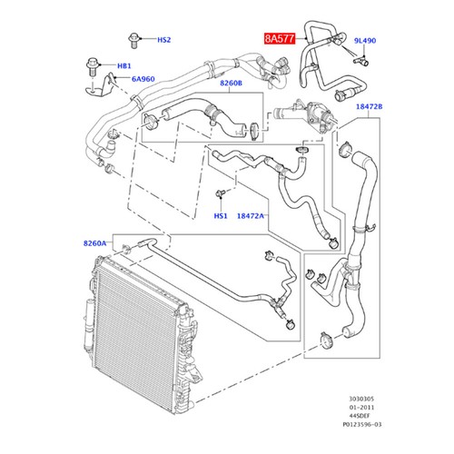 Radiator Coolant Hose LR006158 Fit Land Rover Discovery 3 Range Rover Sport - Picture 11 of 11