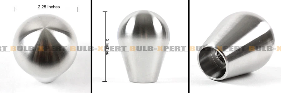 Selector de perilla de cambio de peso pesado de acero inoxidable ovalado de 3"" JDM para Subaru Foto 3 de 3