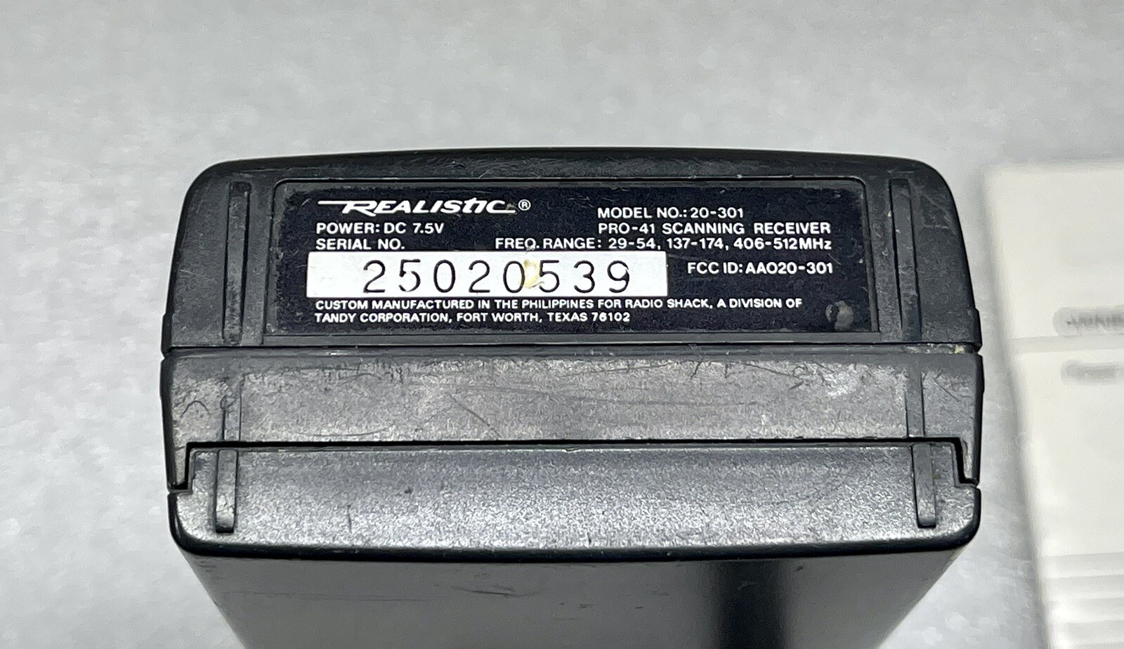 Realistic PRO-41 VHF/UHF 10 Channel Direct Entry Scanner Model 20-301- Used