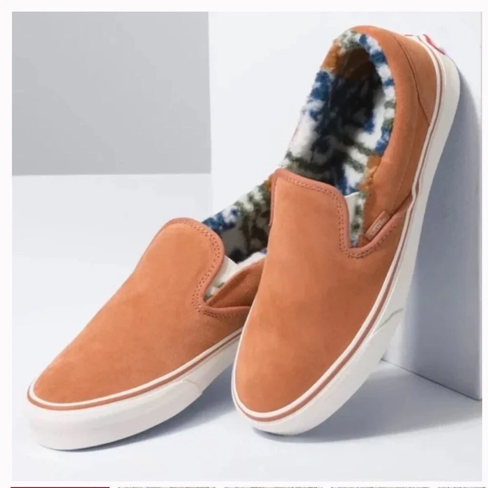 VANS Classic Slip On Suede Sherpa Sneaker Sunburn Marshmallow eBay