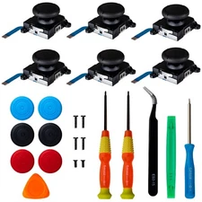 6-Pack Joystick Thumbstick Replacement Kit for All Nintendo Switch & Switch Lite