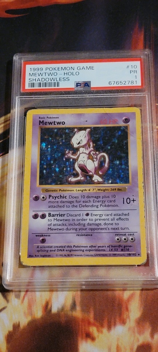 Shadowless Mewtwo Holo Base Set 10/102 - PSA 1 | eBay