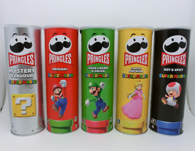 Pringles Chips Super Mario limited Edition Set - Mario Luigi Peach Toad Mystery