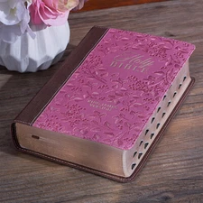 KJV Giant Print Brown Berry Pink Thumb Indexed BRAND NEW in Shrink Wrap!!!