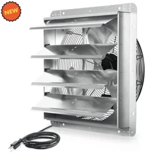 18" Shutter Exhaust Fan 2600 CFM Industrial Speed Wall Mount Garage Shop Attic