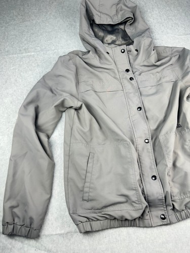 Volcom Gray Water Resistant Mesh Lining Enemy Stone Windbreaker Jacket Size M - Picture 2 of 24