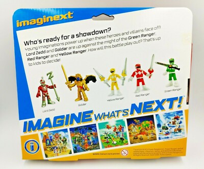 New IMAGINEXT Power Rangers Battle Pack Fisher-Price, Red, Green - Foto 2
