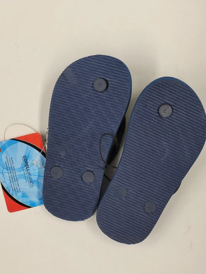 Marvel Spider-Sense Spider-Man Flip Glow In The Dark Thong Flip Flops Color Navy - Image 4 of 4