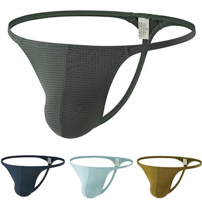 Herren G-String U Beutel Tanga Einfarbig Muster Polyamid Spandex Mischung Stretch Stoff