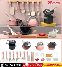 28tlg Küchenspielzeug Kinderküche Topfset Zubehör Kochgeschirr Set für Kinder
