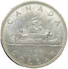 1966 CANADA SILVER DOLLAR - CANADIAN VOYAGER COIN - AU