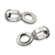 Nickel Plated Brass 6 Ball Chain Loop Connectors, Silver 10-Pack DIY Home Decor