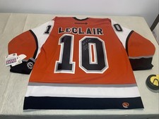 Nwt Autograph Koho John Leclair Philadelphia Flyers 3d Jersey Orange Men Xl Mic