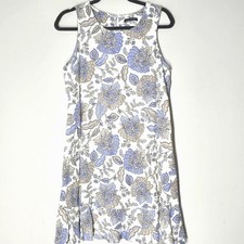 TOMMY HILFIGER Womens Linen Blend Sleevless Floral Dress Size 10 Classic Office