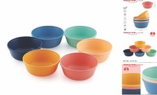 Plastic Bowls Set of 6   15oz Multipurpose Deep Plates Salad and Pasta Bowls