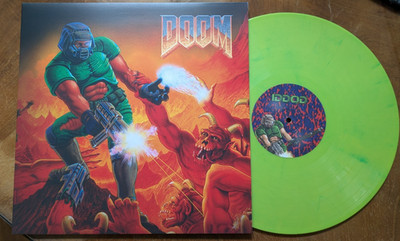 DOOM 1993 Video Game Soundtrack vinyl LP, BFG edition, ltd. 100 copies + pin