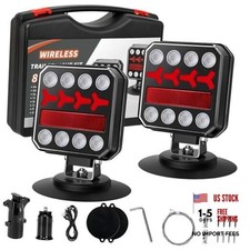 Wireless Trailer Lights, Rechargeable Magnetic LED Trailer Lights dark black