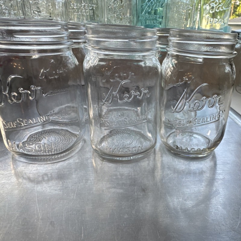 Kerr Self-Sealing Mason Glass Jars Set of 6 Medium Clear 3x5in