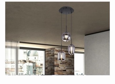 Globo Lighting|Hängeleuchte Metall schwarz, 3x E14
