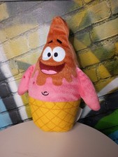 Spongebob Squarepants Patrick 10" Plush Ice Cream Cone Toy Nickelodeon Viacom