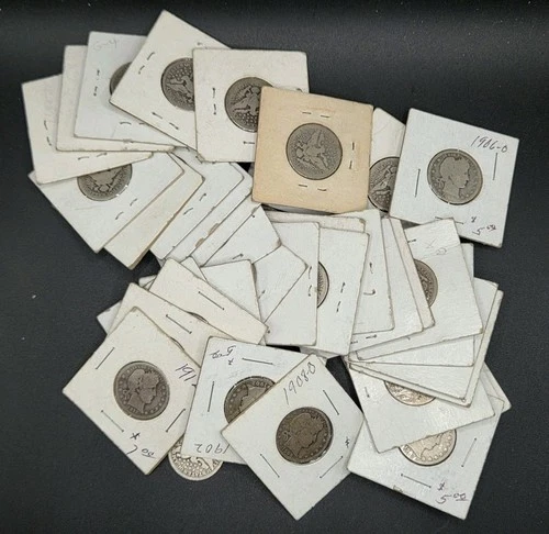Lot of (40) Mixed Barber Silver Quarters | GOOD or Better | From Estate Hoard
