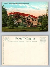 Beverly Hills, CA-California, Pauline Frederick Home Red Roof Vintage Postcard