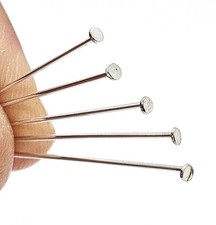 925 Sterling Silver Head Pins Headpins Jewellery Craft Findings 40mm - x20