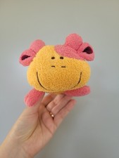 ELC BLOSSOM FARM 2006 Vintage Pink & Orange Cow Soft Plush Toy WITH SOUND - Moos