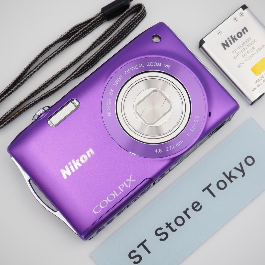 Nikon ニコン COOLPIX S3300 パープル デジタルカメラ Nikon COOLPIX S3300 Compact Camera 16MP - Purple - Fully Working