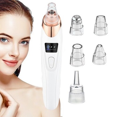 Electric Blackhead Remover Pore Vacuum Face Cleaner Pimple Removal with 5 Tips