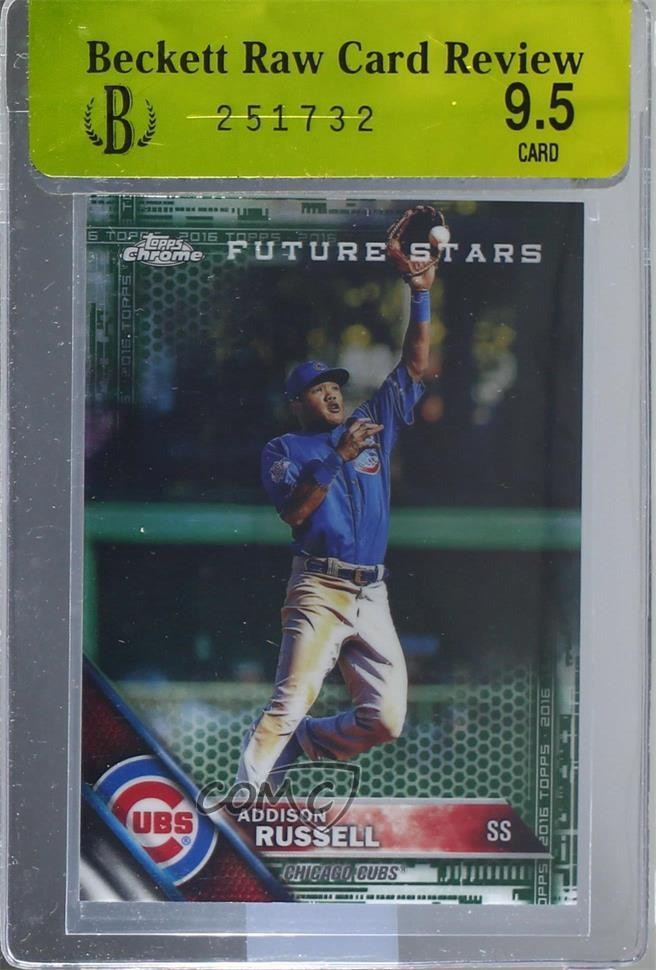 2016 Topps Chrome Future Stars Green Refractor 43/99 Addison Russell #7 e0v