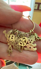 Vintage 14k Yellow Gold Charm Holder Clasp Pe...